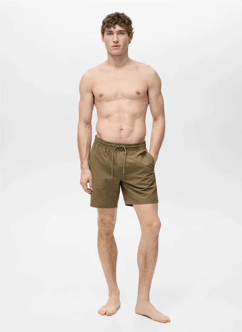 Mango Man  basic drawstring shorts for Men | Best Price UAE